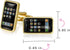 Computer Greek USB Texting @ Black Smart Phone Cufflinks For Men Executive Graduation Gift Bullet Hinge Back Gold Plated Stainless Steel...