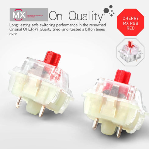 HUYUN Wholesales Authentic RGB Cherry Switch Cherry Mx Switches Keycap Keyswitches Keymodule Mechanical Keyboard Switches Replacement (Red 3pin*10...
