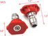 T Tulead Pressure Washer Nozzle Tips Quick Connector Red Power Washer Nozzle Tips 0 Degree 0.04"/0.047"/0.055"/0.06"/0.08" Diameter 5PCS...