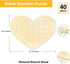 Blank Puzzle Heart Shape with 40 Pieces, Blank Heart Wooden Jigsaw Puzzle with Puzzle Tray for Crafts & DIY, Custom Puzzle 11.2x8.4 Inches 1 Pack...