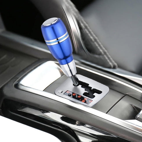 Arenbel 4" Automatic Gear Shift Grip Knob Head Alloy Push Button Car Lever Stick Shifter Handle Fit Most Auto Manual Transmission Vehicles, Blue...