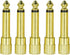 1/4 Mono to 1/8 Mono Adapter, 6.35mm TS Male Plug to 3.5mm Female (Mono to Mono) Audio Adaptor Audio Connector Golden - (5 Pcs)...