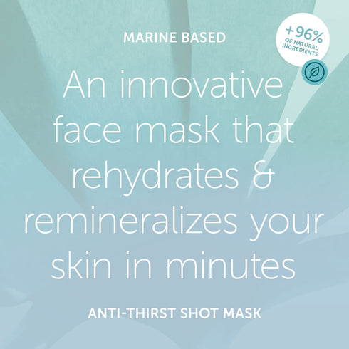 THALGO THALGO Marine Skincare, Thirst Quenching Shot Mask, Blue Ocean Sap and Hyaluronic Acid Face Mask, 1-Mask, 20ml, 0.68 fl. oz....