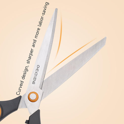 All Purpose Scissors Utility Scissors for Office Home Supplies,Crafting Scissors 2 Pack,Right Handed,Different Size...