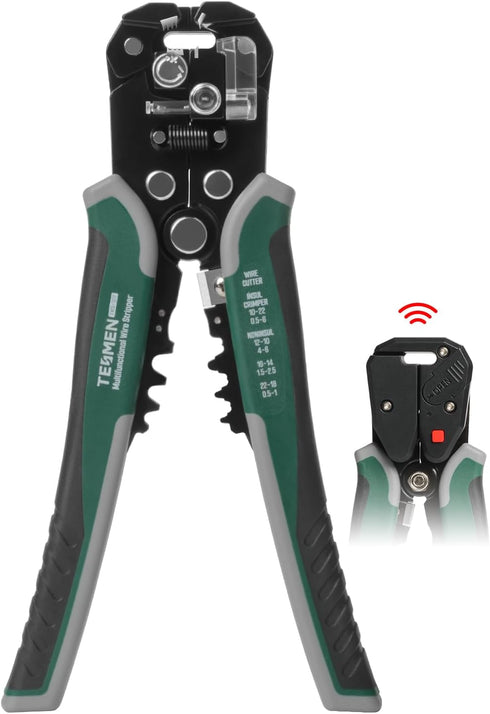 TWS-322 Self Adjusting Wire Stripper with Non-Contact Voltage Detection, 4-in-1 Automatic Wire Stripper Tool, Universal Wire Cutters and Crimping ...