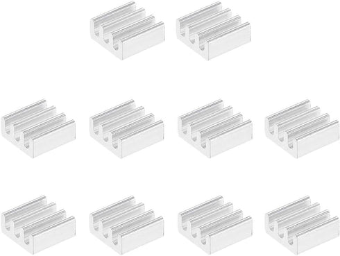 uxcell Electronics Cooler Heatsink for MOS GPU IC Chip Silver 7 x 7 x 3 mm 10pcs...