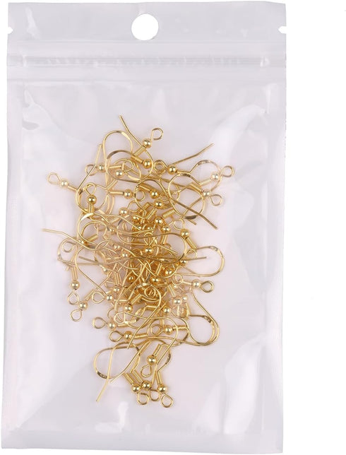 14K Gold Earring Hooks 50 PCS - Earring Hooks for Jewelry Making - Hypoallergenic Earring Hooks, Ear Wires Fish Hooks, Earring Findings, Earring H...