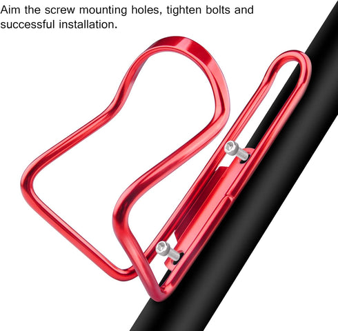 Bike Water Bottle Cage, 1Pack Cycling Bicycle Water Bottle Cage Holder Bracket for Mountain Bike MTB Road Bike, Bike Accessories, Made of Lightwei...