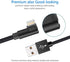 Hi-Mobiler Fast Charging Cable, 3ft Right Angle Cable,3 Pack Nylon Braided Fast Speed Data Sync Charging Cord Powerline Compatible with Phone 13/1...