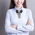 ABOOFAN Big Bow Tie Ribbon Brooch Rhinestone Crystal Ladies Girl Bowknot Bow Tie Suit Shirt Tie Pins Necktie Jabot Collar for Women Uniform (Black...