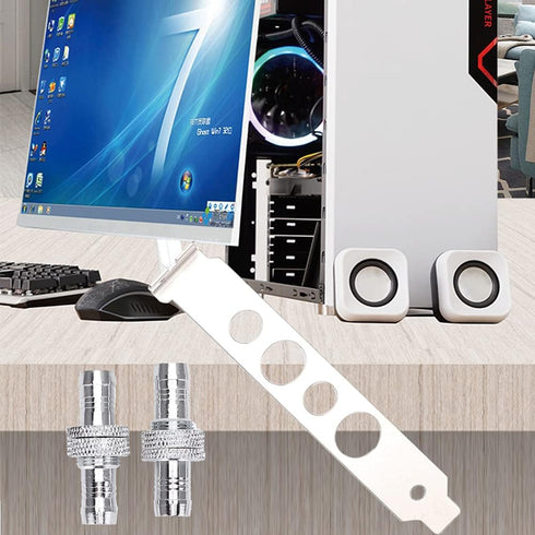 Hose Connectors for Computer Water Cooling System, G1/4 Thread Fitting Direct Hose Connection Connector for Computer Water Cooler System Water Coo...