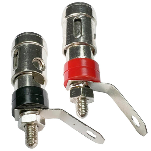 CESS Amplifier Terminal Connector Binding Post Push Quick Type -Binding Post Spring Loaded Press Subwoofer Basket Terminal (4 Pack)...