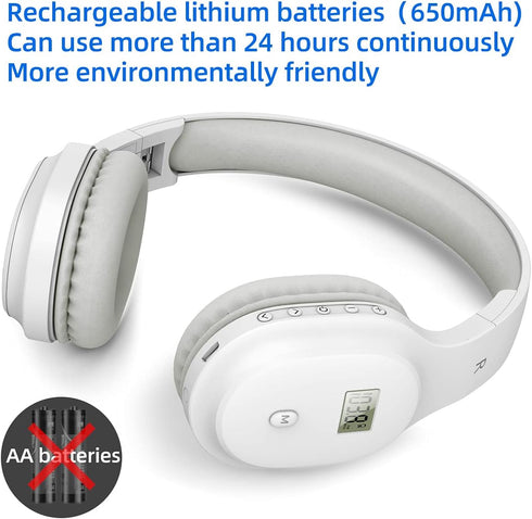 Rechargeable and Portable Personal FM Radio Headphones with Best Reception, Walkman Wireless Headset FM Radio Ear Muffs for Jogging, Mowing, Cycli...