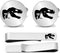 Engraved Tyrannosaurus Rex Cuff Links Tie Bar Set T-REX Cufflinks Gift for Groom Groomsman...