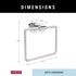 DELTA FAUCET NIC46-PC Nicoli Wall Mount Square Closed Towel Ring Bath Hardware Accessory in Polished Chrome...