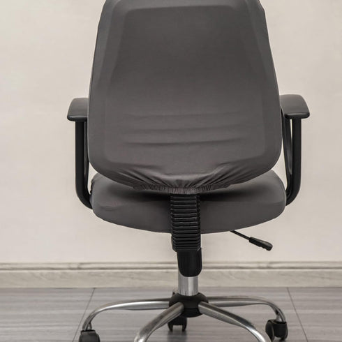 Computer Office Chair Cover - Protective & Stretchable Universal Chair Covers Stretch Rotating Chair Slipcover (Dark Grey)...