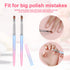 SAVITA 2pcs Nail Art Clean Up Brushes, Painting Brushes for Nails with Round & Angled Head Pen Painting Tools for Nail Art Design & Polish Mistake...