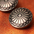 10Pcs 23mm Flower Metal Silver Shank Sewing Buttons DIY Sewing Jacket Coat...