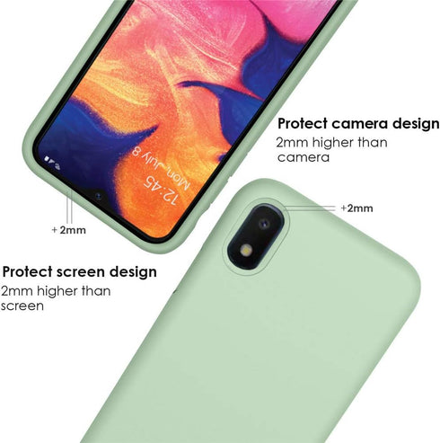 Silicone Case for Samsung Galaxy A10e - Gel Rubber Full Body Protection, Shockproof, Slim Fit, Drop Protection (Green)...