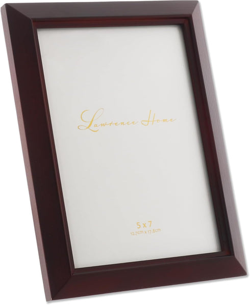 Lawrence Frames Estero Collection, Walnut Wood 5 by 7 Picture Frame, Esspresso Brown...