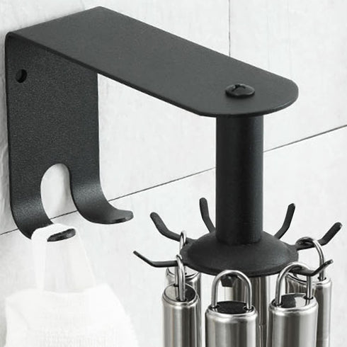 Utensil Hooks, 360 Rotatable Kitchen Utensil Rack Hangers Hooks Stainless Steel Wall Mounted with 10 Hooks for Cabinet Kitchen Bathroom...