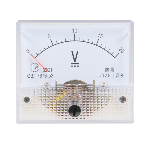 uxcell DC 0-20V Analog Panel Voltage Gauge Volt Meter 85C1 2.5% Error Margin...