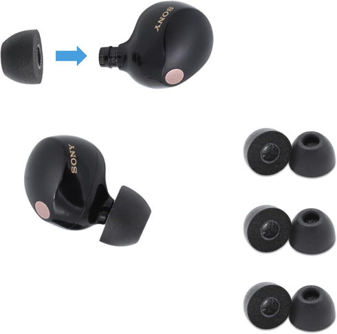 Comply Memory Foam Replacement Earbud Tips for Sony True Wireless Earbuds | Ultimate Comfort, Secure Fit, Superior Noise Isolation | Anti Slip, Pr...