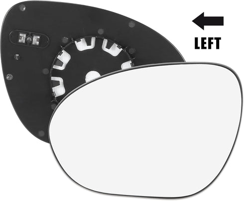 X AUTOHAUX Car Rearview Mirror Glass Replacement with Backing Plate Heated Left Side Driver Side for Nissan Cube Juke...