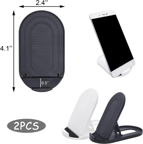 Cell Phone Stand?2Pack Portable Foldable Desktop Cell Phone Holder, Adjustable Universal Multi-Angle Cradle Stands for Tablet iPad iPhone 15 14 13...