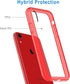 JETech Case for iPhone XR 6.1-Inch, Non-Yellowing Shockproof Phone Bumper Cover, Anti-Scratch Clear Back (Red)...