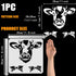 FINGERINSPIRE Cow Painting Stencil 11.8x11.8 inch Reusable Cow Head Pattern Drawing Template Plastic PET Bow Knot Stencil for Painting Square Farm...
