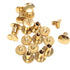 10 Pack 1/2" Solid Brass Gold Chicago Screws Leather Repair Screw Post Fastener...
