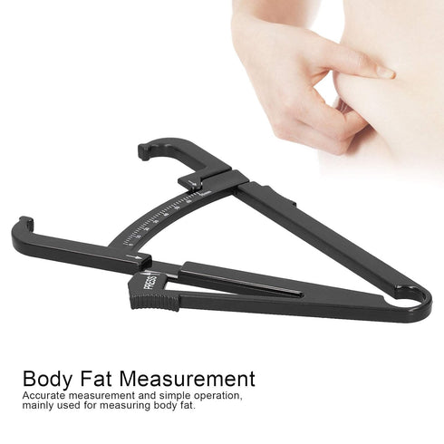 Body Fat Caliper, Body Fat Tester Caliper, Body Fat Caliper Made of Black Plastic Unisex Skinfold Caliper Body Fat Meter(#1)...