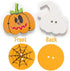 100 Pieces Halloween Wood Buttons Pumpkin Witch Spider Bat Owl Shaped Wooden Buttons 2 Holes Buttons for Sewing Knitting Scrapbooking DIY Hallowee...