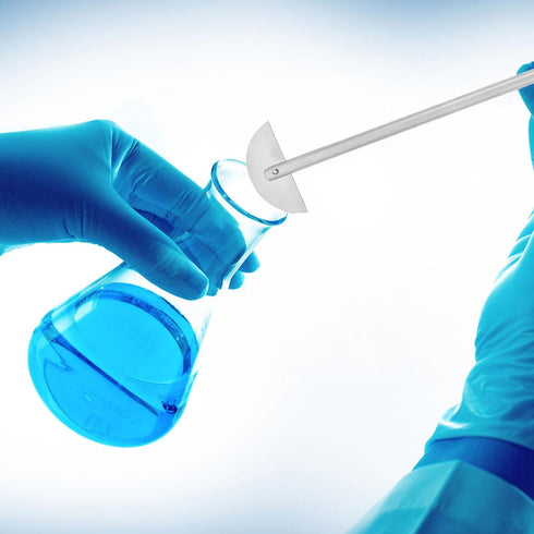 iplusmile Stainless Steel Mixing Paddle, Lab Stirring Tool, Laboratory Stirring Rod for Chemistry Science Experimental Flask Stirring Bar Lab Stir...