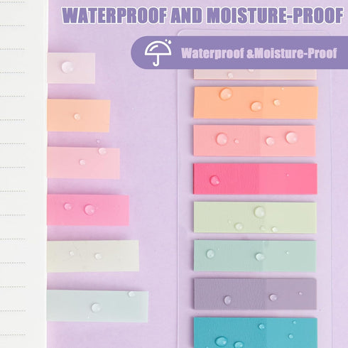 Sticky Tabs 1200 Pieces Book Tabs, Transparent Book Markers, Writable and Repositionable Page Makers, Morandi Index Tabs for Annotating Books, Pag...
