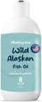 Wild Alaskan Salmon Oil for Dogs with Pollock Oil - 8 oz of Pollock and Salmon Oil, Omega 3 Fish Oil, EPA, and DHA - Dogs Skin and Coat Supplement...