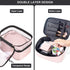 FITINI 3 Pieces Makeup Bags Double Layer Travel Large Cosmetic Cases Organizer Toiletry Bags Waterproof Small Zipper Pouch for Women Makeup Brush ...