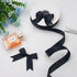 Double Faced Black Satin Ribbon 1 Inch x 50Yds, Solid Silk Fabric Ribbons for Gift Wrapping, Hair Bows, Craft Sewing, Graduation Lei Making, Holid...