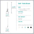 Toilet Brush, Long Handle Golf Toilet Brush with Holder 360° Deep Cleaning Flexible Silicone Toilet Cleaner Brush Wall Mounted for Bathroom (2Pcs ...