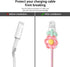 Compatible for iPhone 18W/20W USB-C Charger Cover Clear Lovely 3D Flower Floral Bowknot Design Soft Charger Protector Cute Cable Case Saver Protec...