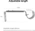 IHRDNNR Curtain Rod Holders Silver Heavy Duty Adjustable Rod Brackets for 7/8 or 1 Inch Rods, Set of 3 (Silver)...