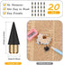 20PCS Inkless Pencil Replaceable Refill, Infinite Pencil Replaceable Refill Nib, Graphite Nib Inkless Eternal Pencils Head, Everlasting Pencils Re...