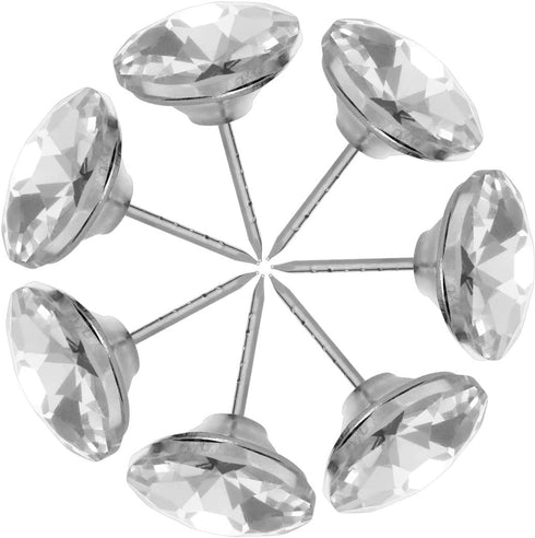 20Pcs 25mm Diamond Crystal Upholstery Nails Tacks Sofa Headboard Sew Buttons Clear Buttons Wall Decor...
