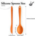2 Pcs Silicone Spoons for Cooking Heat Resistant, Non-Stick Mixing Spoon for Kitchen Cooking Baking Stirring Mixing Basting Tools (Orange)...