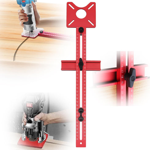 4 in 1 Router Milling Groove Bracket,Cabinet Hardware Jig and Router Guide,Adjustable Router Circle Cutting Guide, Multifunctional Router Jig suit...