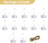NUPTIO Hanging Glass Globe with Candles: Set of 12 Tealight Candle Holders with LED Tea Lights - 2.36 inch Bulk Clear Votive Candleholders for Par...
