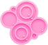 Shiny Glossy Round Circle Earrings Mold DIY Epoxy Silicone Molds Earring Jewelry Resin Silicone Casting Molds Earring Keychain Pendant Jewelry Mak...