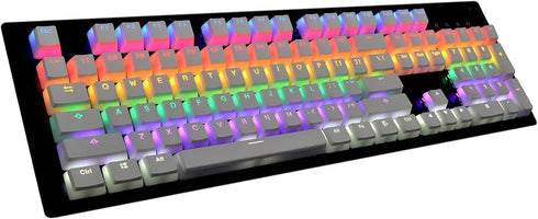 Pudding Keycaps, Translucent Layer Backlit Keycap Double Shot PBT Keycaps Set for Mechanical Keyboards - White?Only Keycaps?...