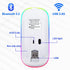 Wireless Bluetooth Mouse for iPad/MacBook Pro/Air/Laptop/pc Rechargeable Silent Mouse Portable Slim for Surface Pro/Lenovo/Samsung Tablet (LED/Sil...